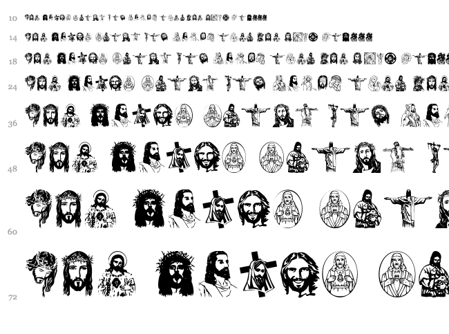 Jesus Christ font waterfall
